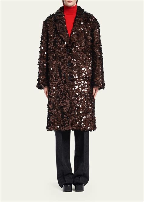 Prada Sequin embroidered coat 